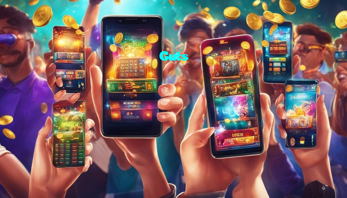 Guts casino presented on mobile device in Pakistan with slots and live games
